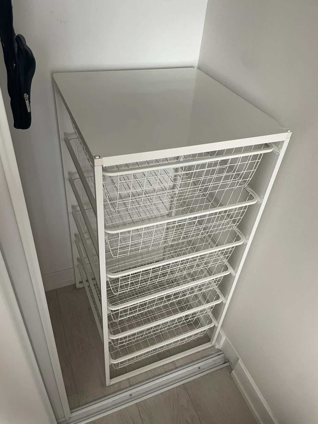 IKEA Algot White Wire Basket Storage Unit - photo 2