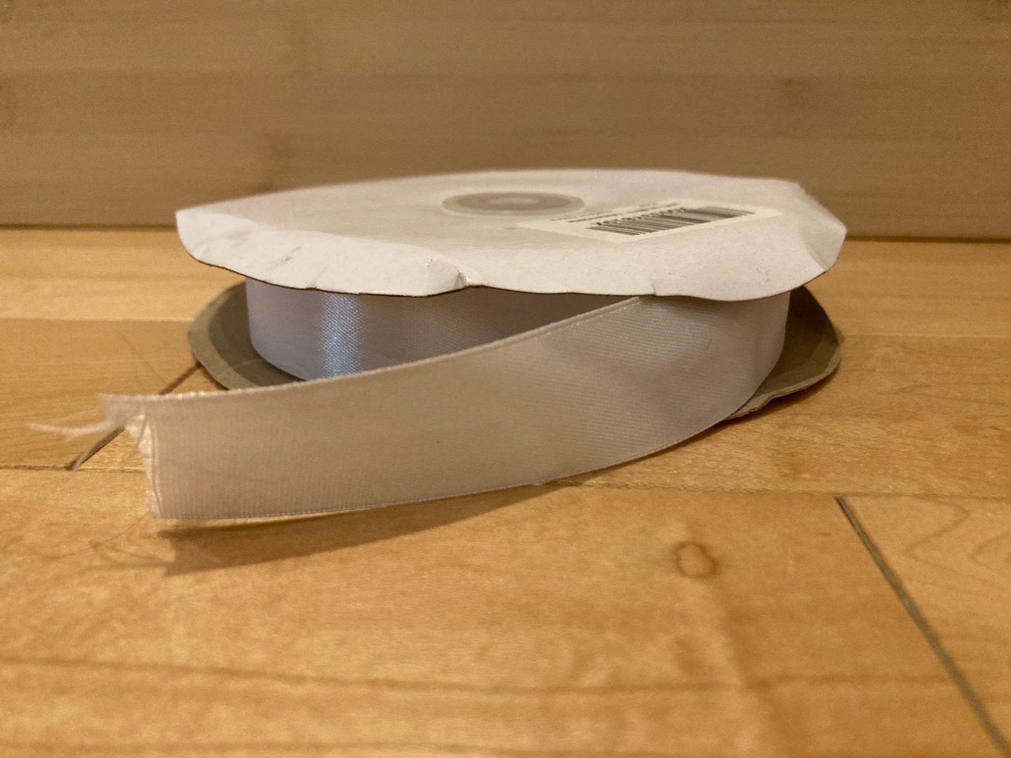 Craft Ribbon - White and Olive Green - photo 3