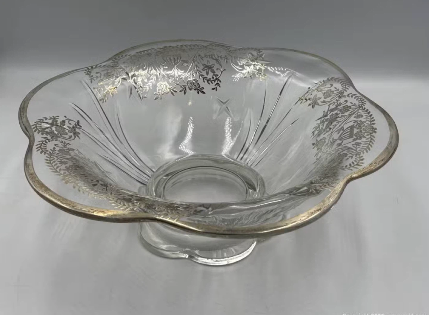 Silver Trim Glass Bowl Set - photo 2