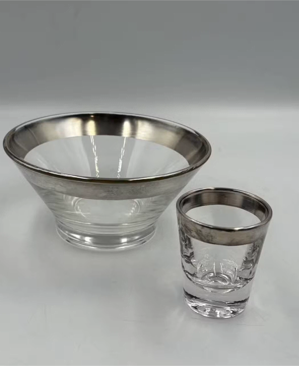 Silver Trim Glass Bowl Set - photo 5