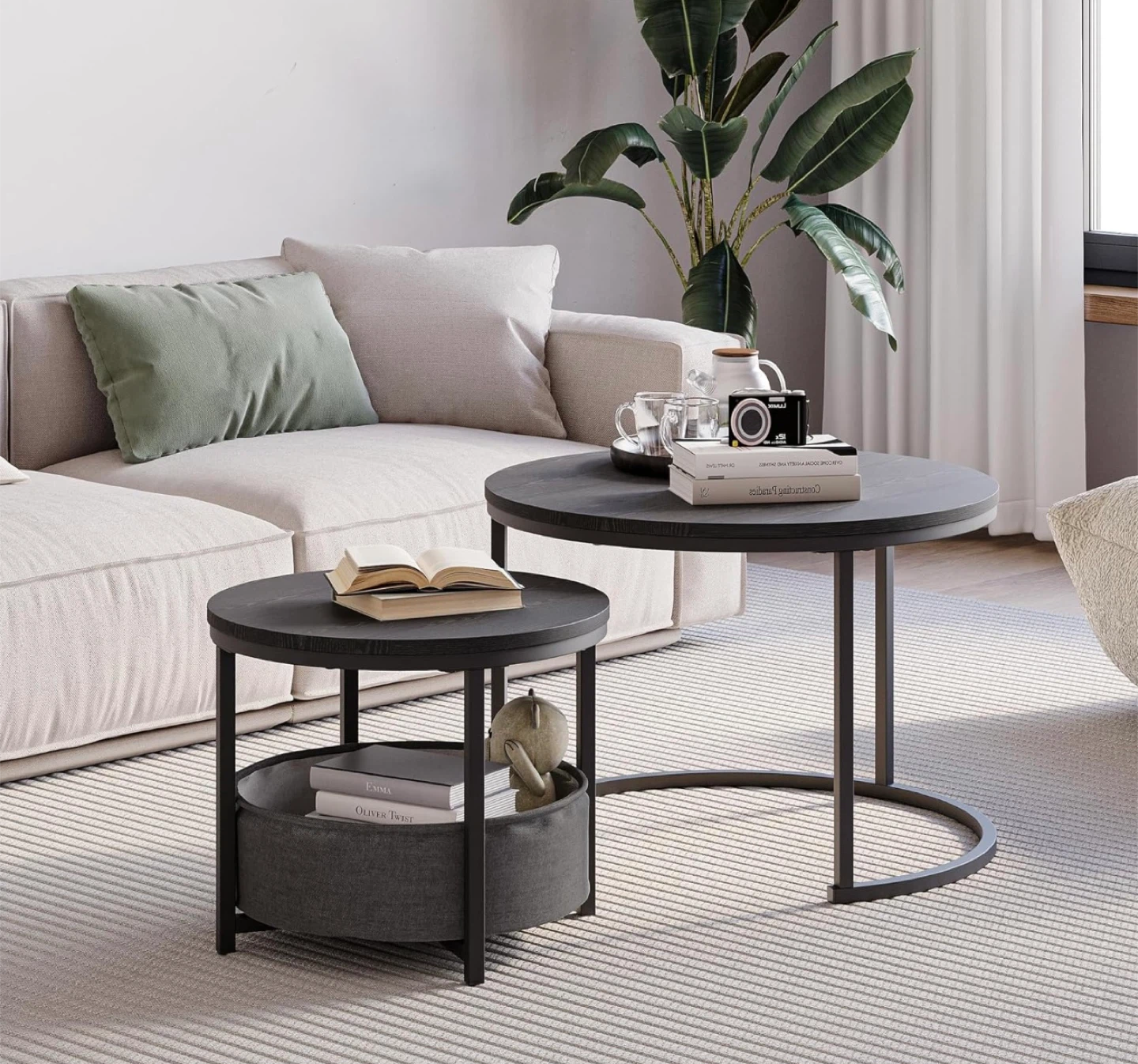 New in Box Nesting Coffee Table, Set of 2, Rustic Brown - photo 2