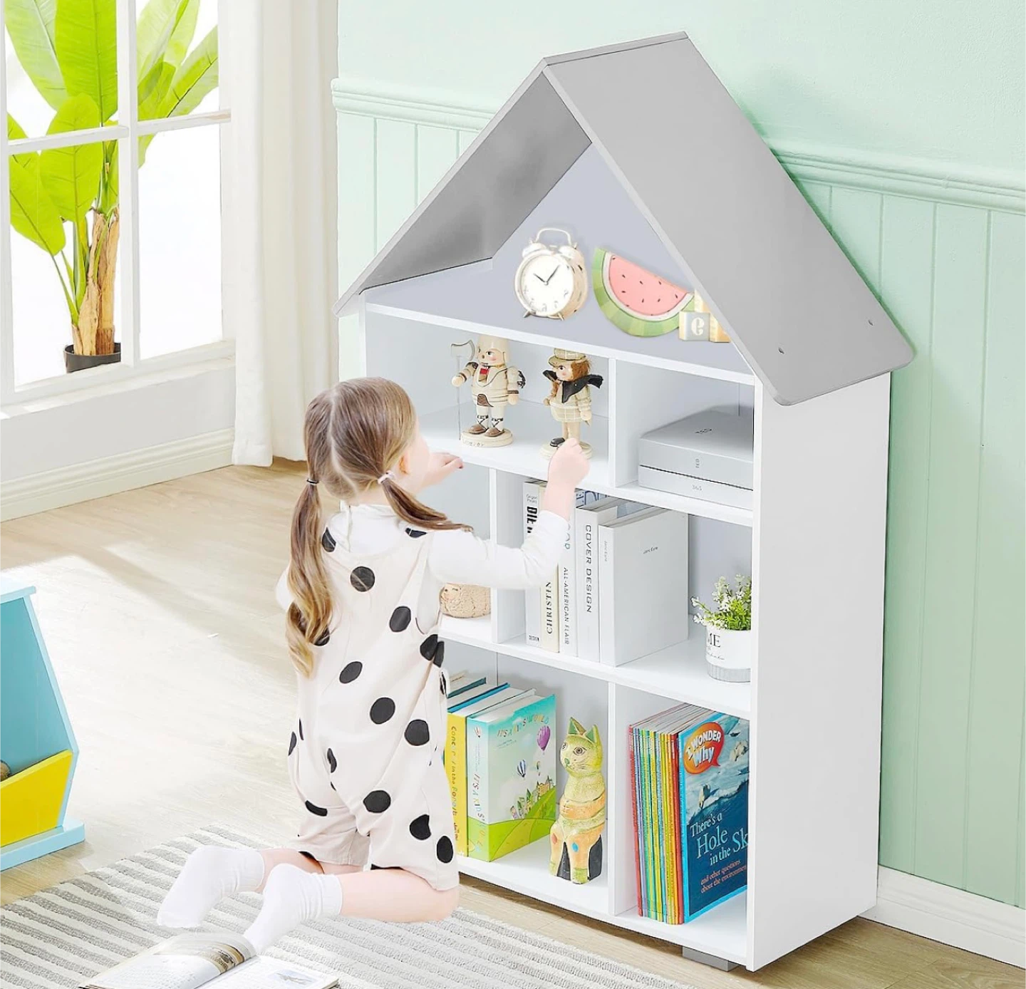 New in Box Wooden Dollhouse Bookcase 4-Tier - photo 3