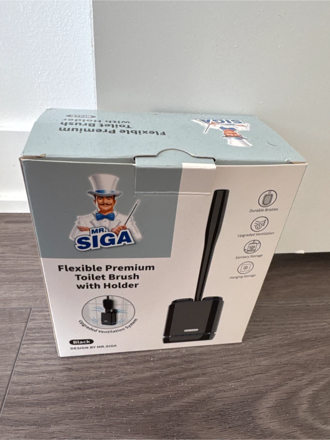 NEVER USED - Mr. Siga Flexible Toilet Brush with Holder
