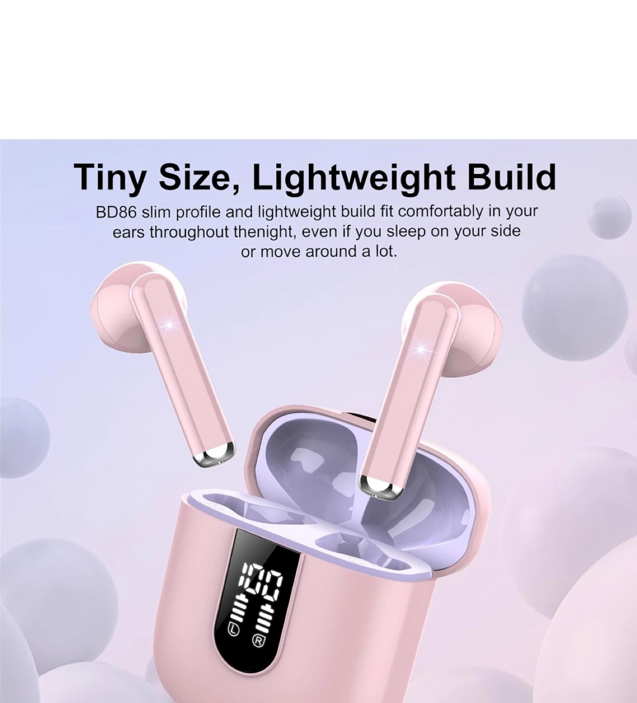 Pink Wireless Earbuds - Bluetooth 5.3 - photo 4