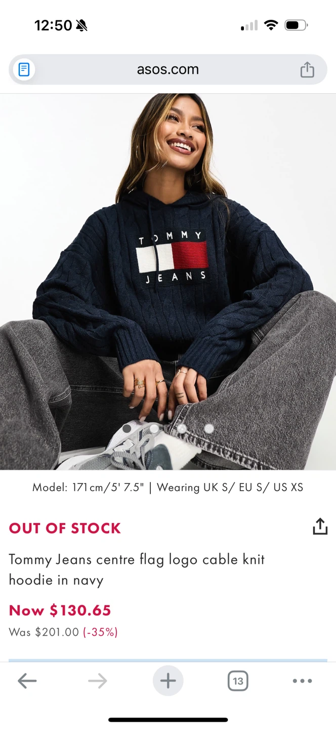 Tommy Jeans Centre Flag Logo Cable Knit- Hoodie - photo 4