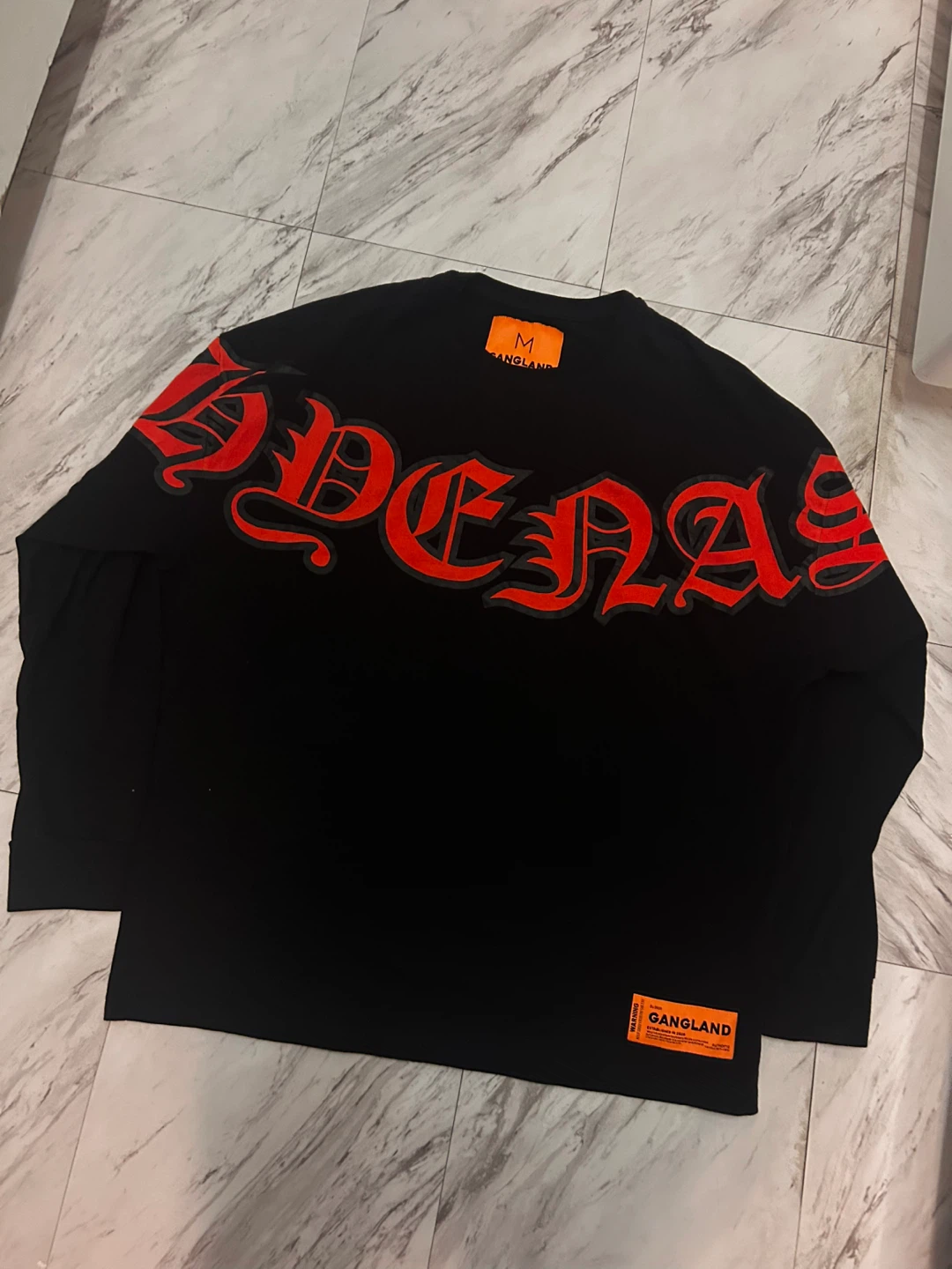 Black and orange Gangland long sleeve