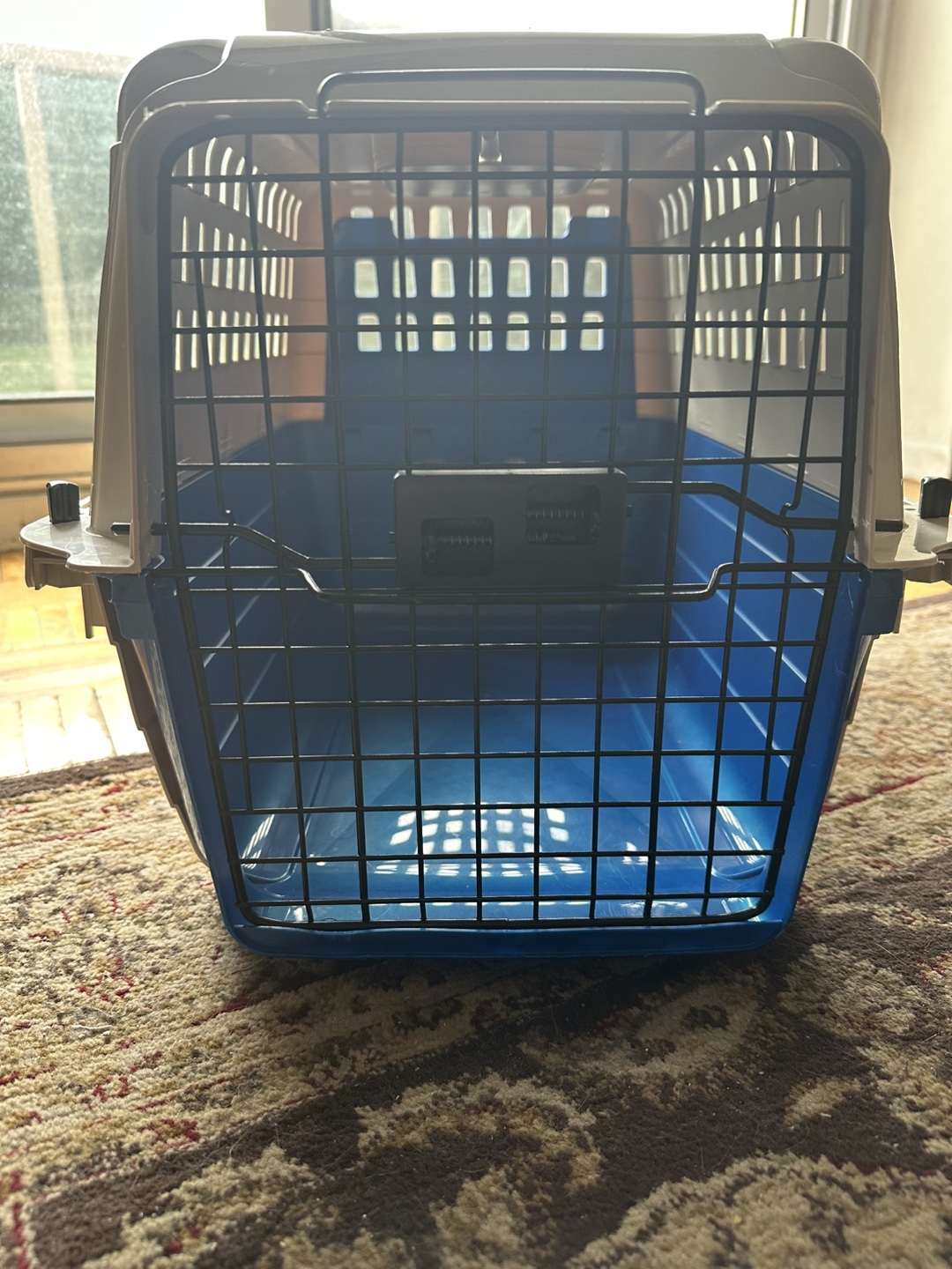 Blue & White Pet Carrier