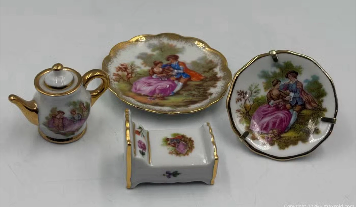 Limoges Miniature Porcelain Tea Set