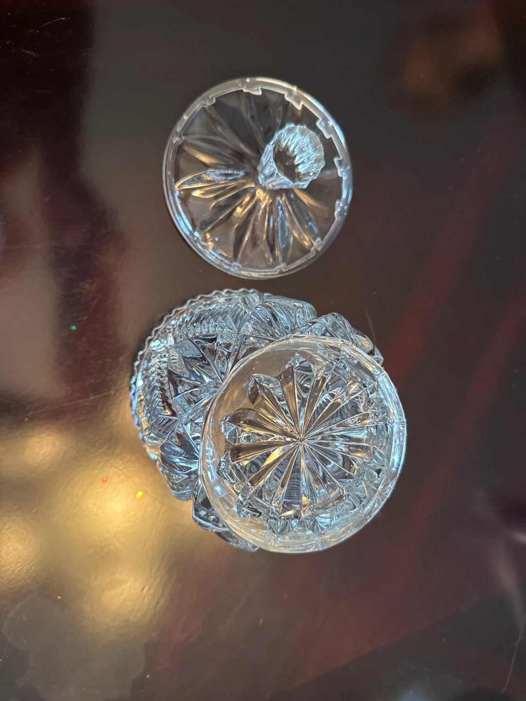 Crystal Candy Dish with Lid - photo 2