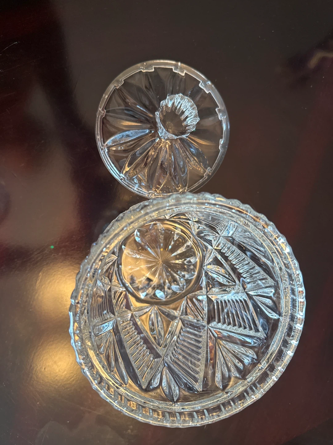 Crystal Candy Dish with Lid - photo 3