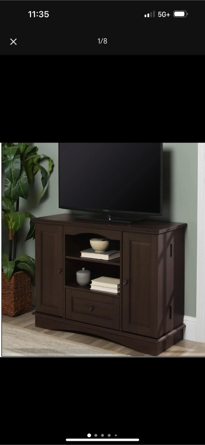 42" Highboy Wood TV Media Stand Storage Console - Espresso