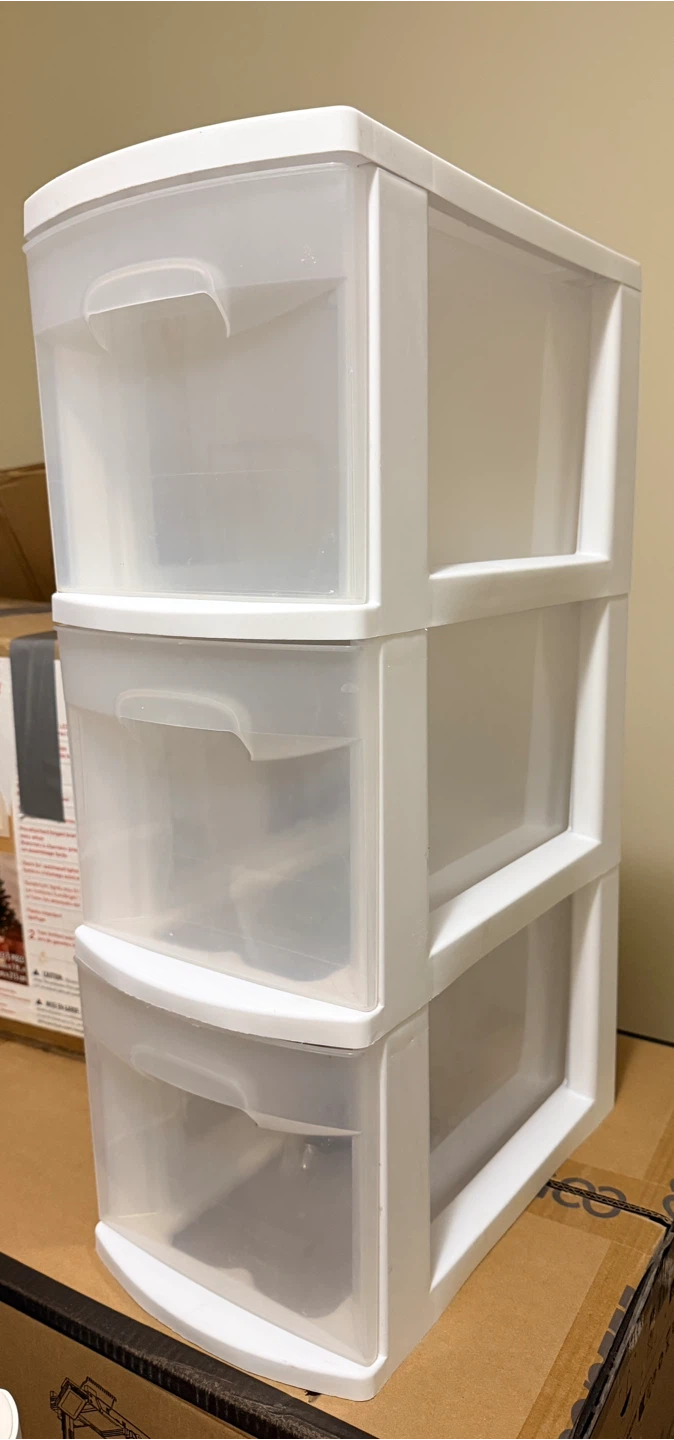 Sterilite 3-Drawer White Storage Tower - photo 4