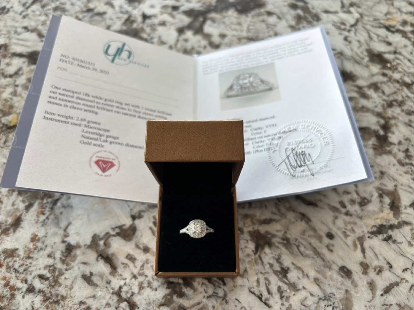 18k White Gold Diamond Ring - photo 5