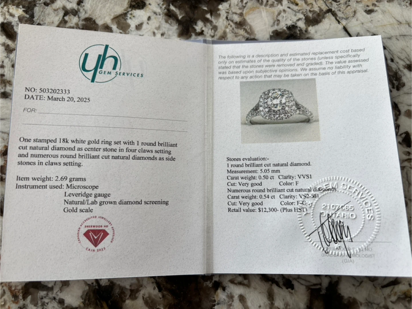 18k White Gold Diamond Ring - photo 4