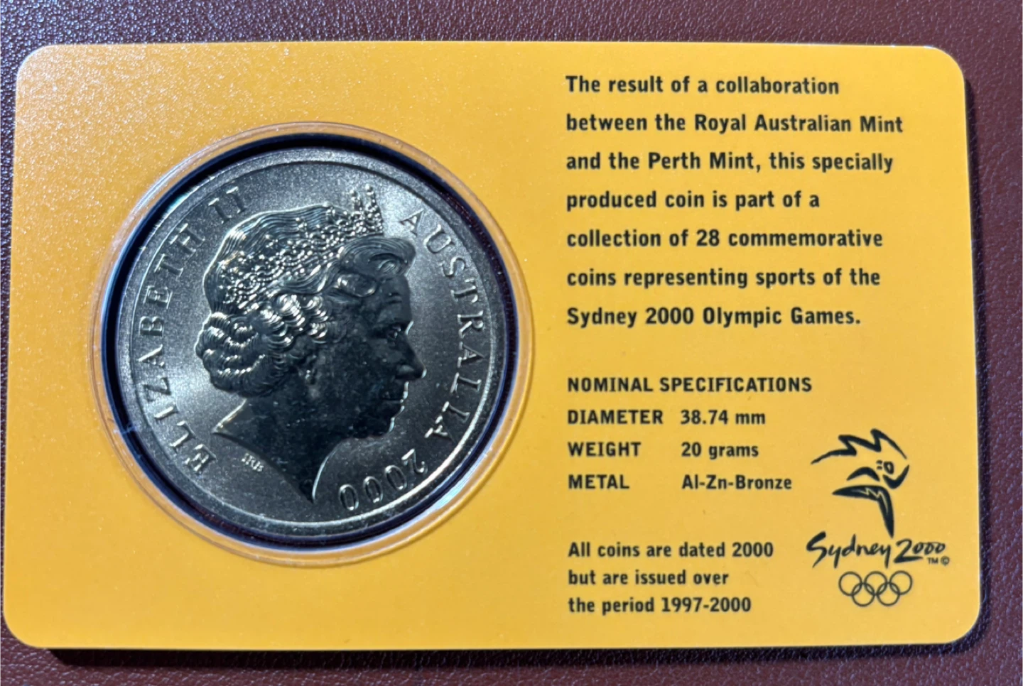 Sydney 2000 Olympics Commemorative Coin - photo 2