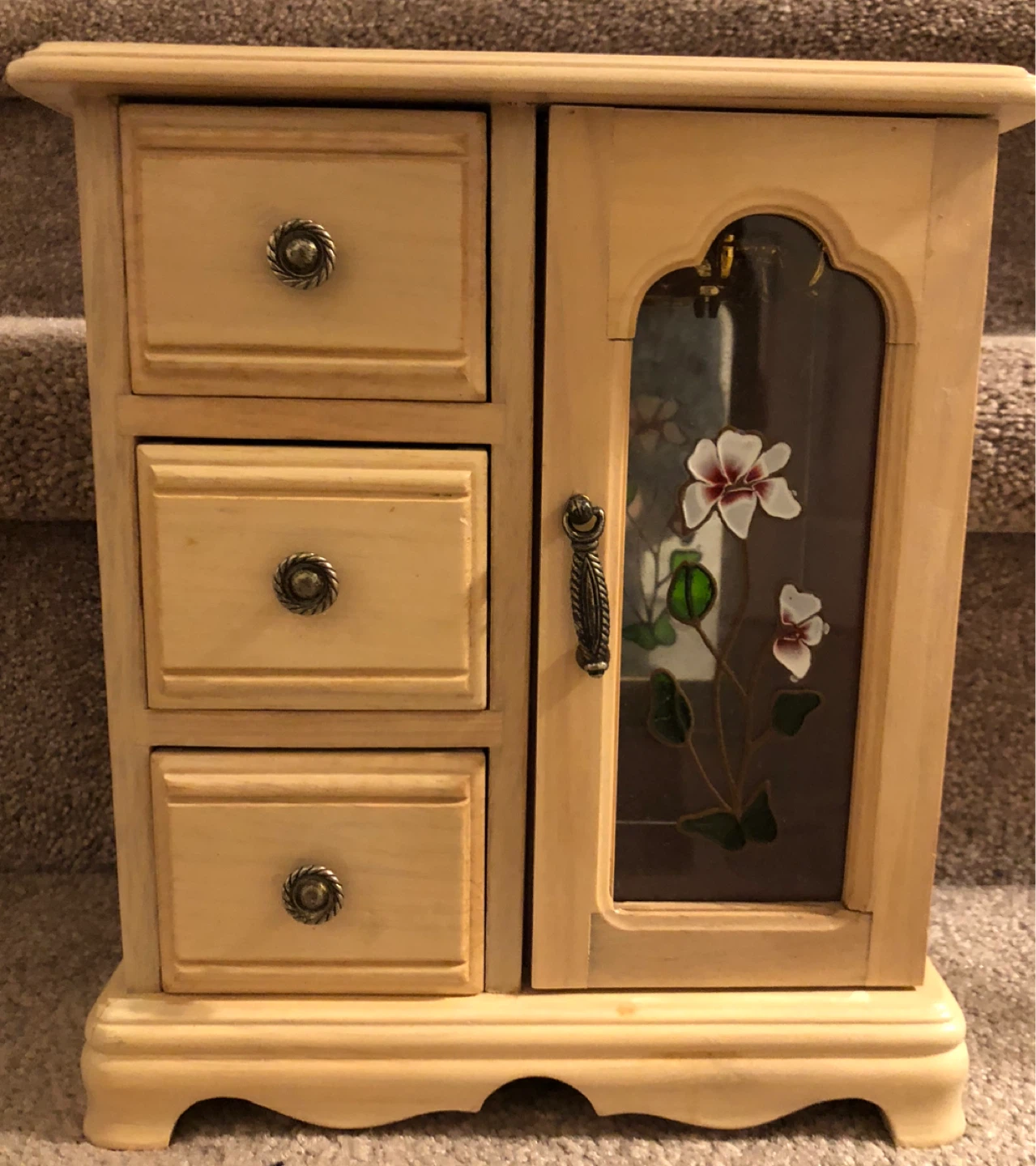 Wooden Jewelry Box Cabinet