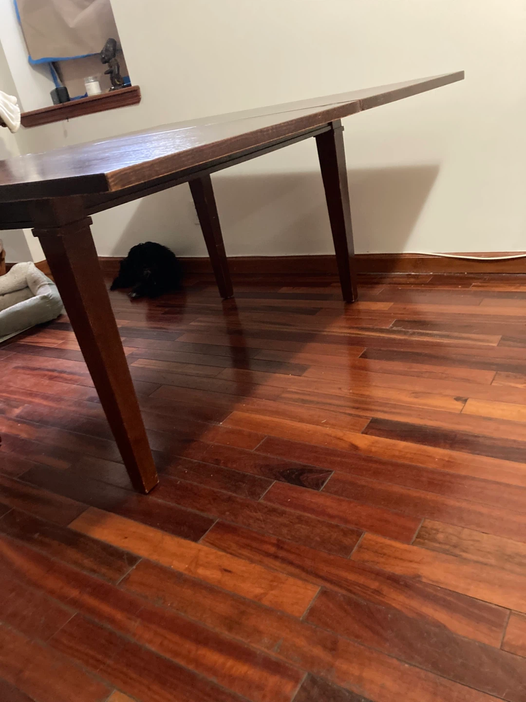 Pivoting, extendable, brown wood, dining table - photo 5