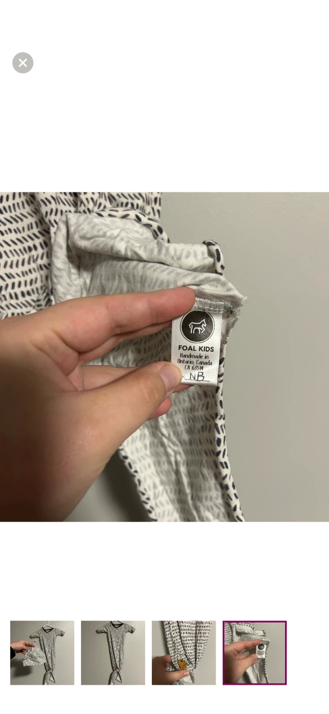 Foal Kids NB Baby Gown with Hat - photo 4