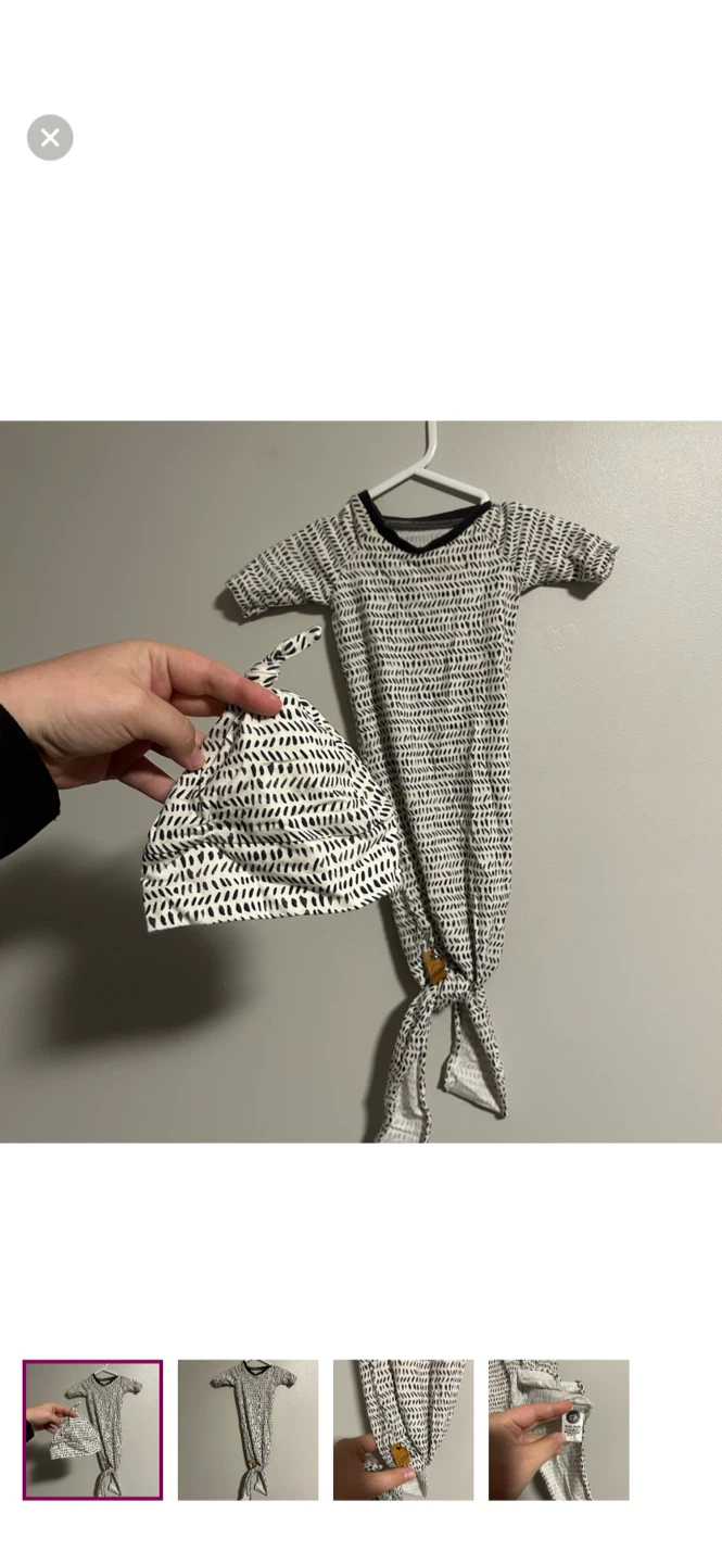 Foal Kids NB Baby Gown with Hat