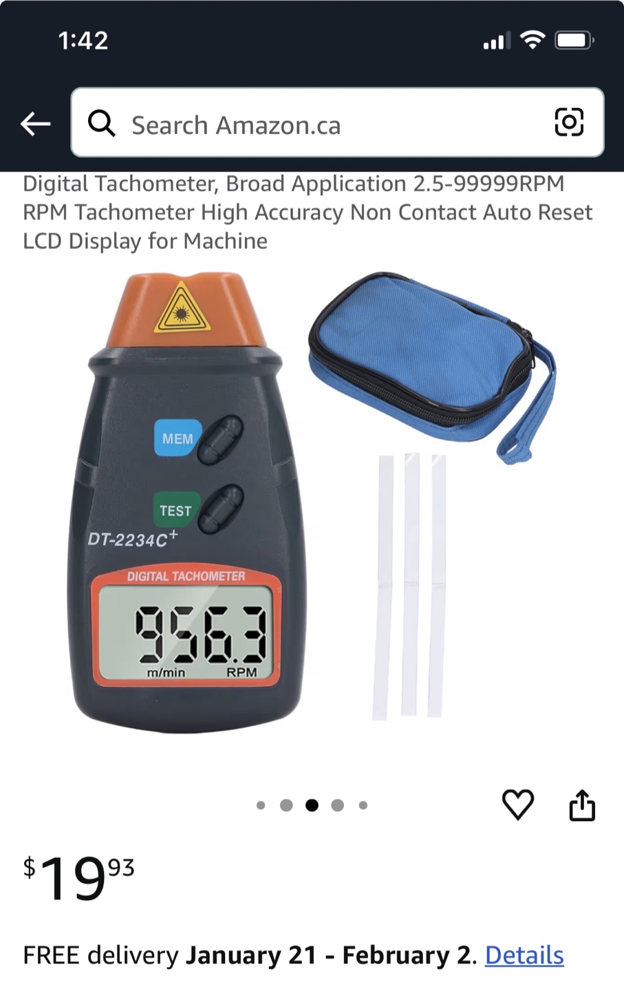 Digital Tachometer DT-2234C+