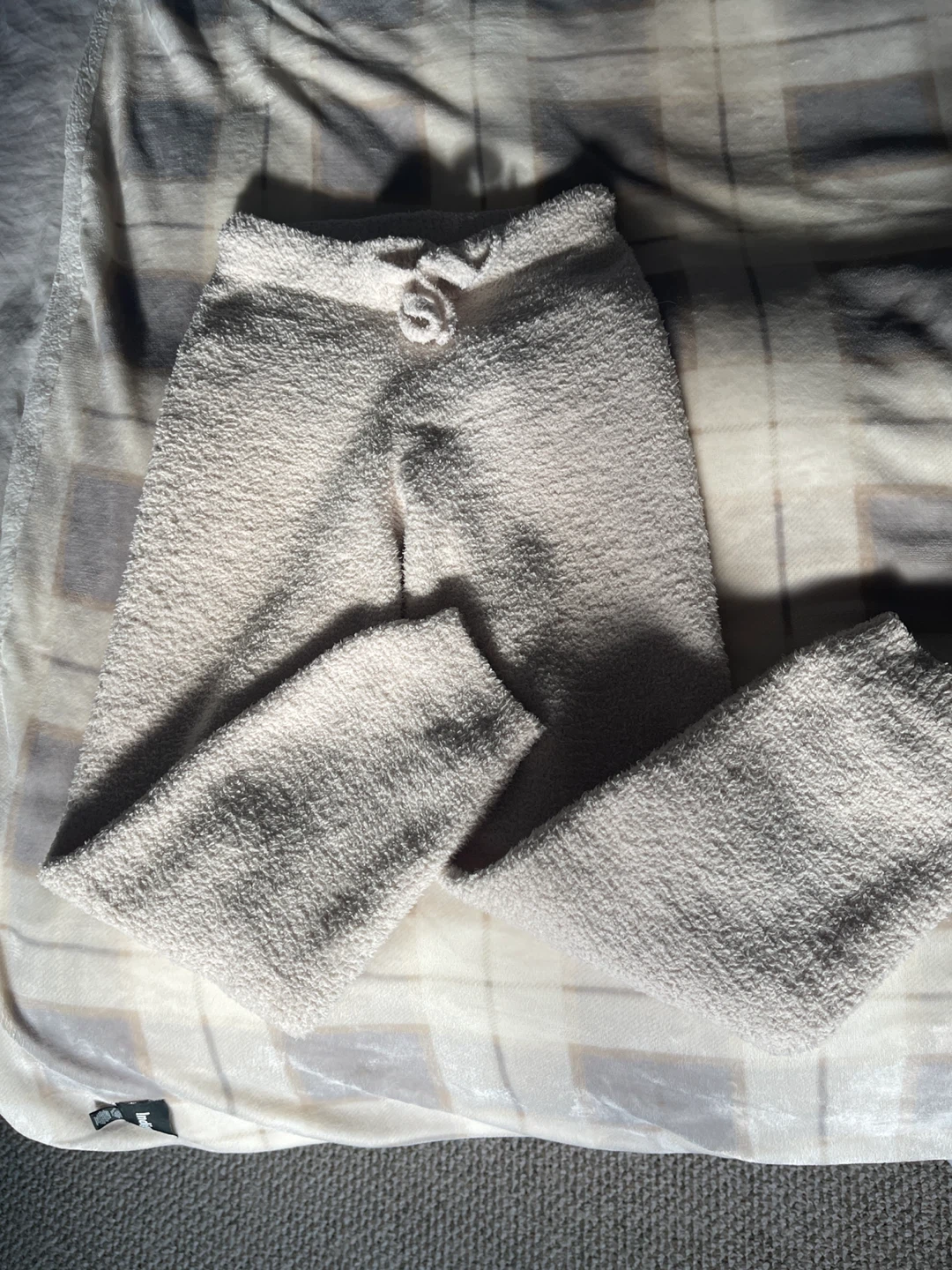 Cozy Fuzzy Pants - cream size xs