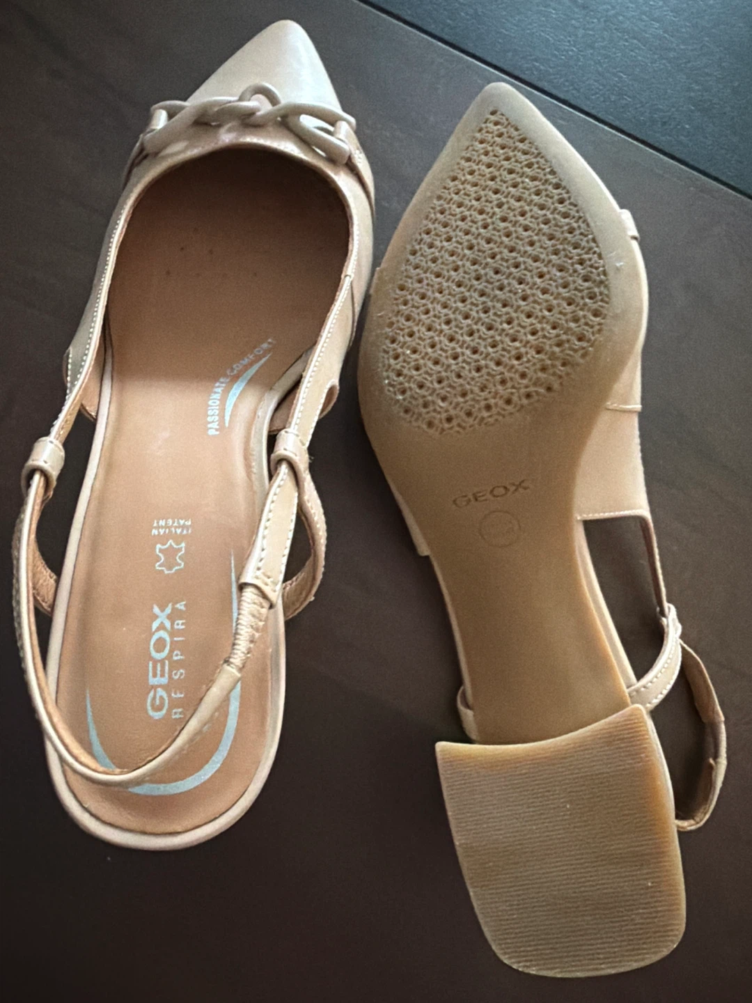 Geox Beige Slingback Heels - photo 2