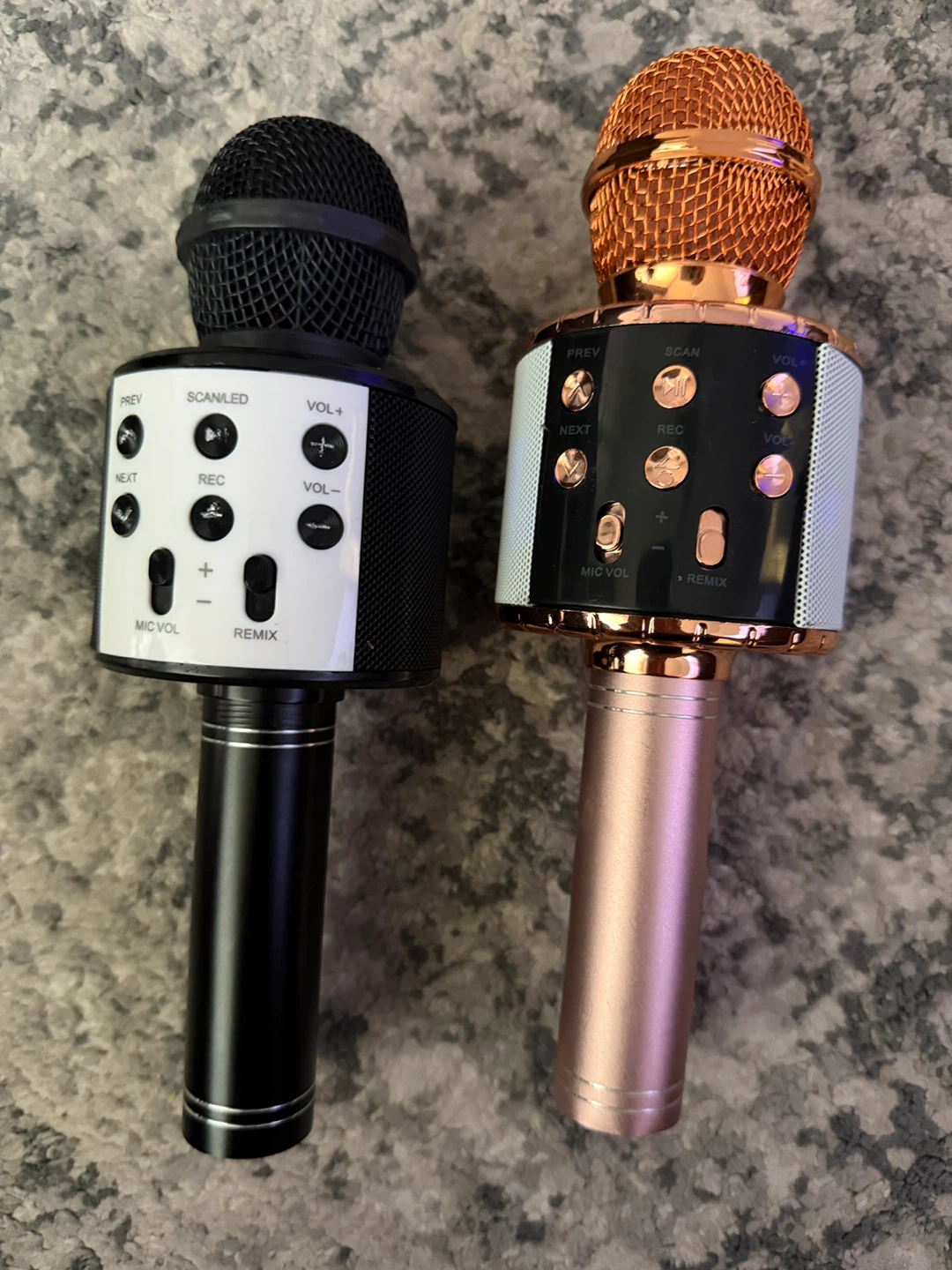 Wireless Karaoke Microphones - Black & Rose Gold