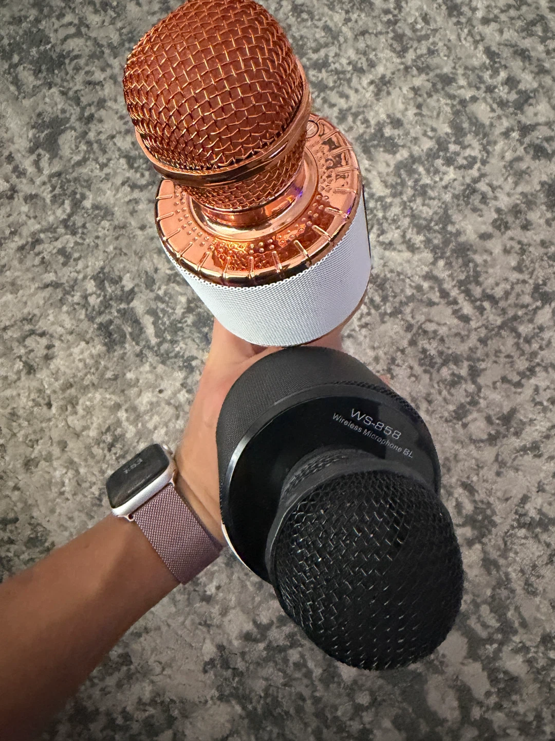 Wireless Karaoke Microphones - Black & Rose Gold - photo 2