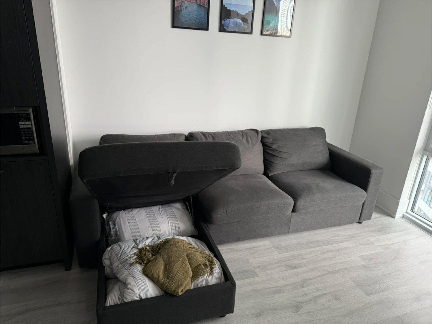 Structube Sofa bed - Left facing with storage - photo 2