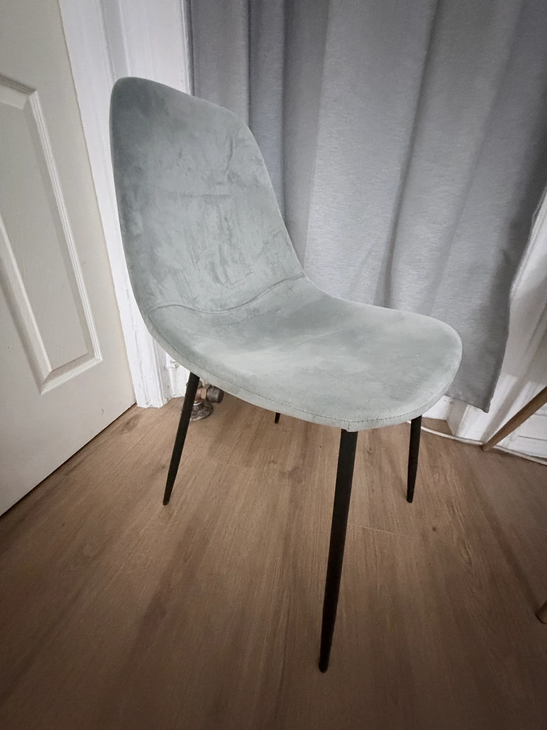 Modern Light Blue / Teal velvet Dining Accent Chair - photo 3