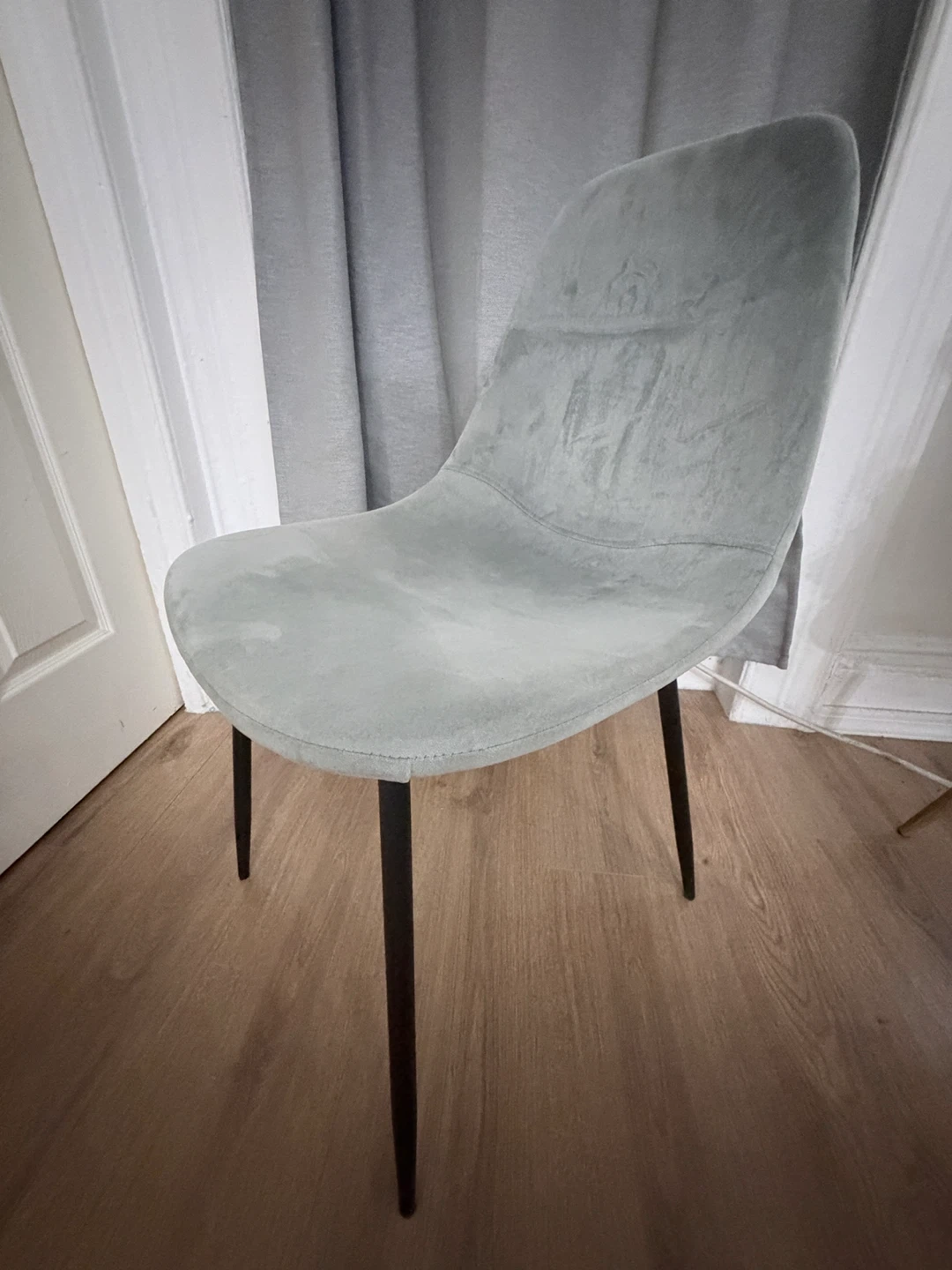 Modern Light Blue / Teal velvet Dining Accent Chair - photo 2
