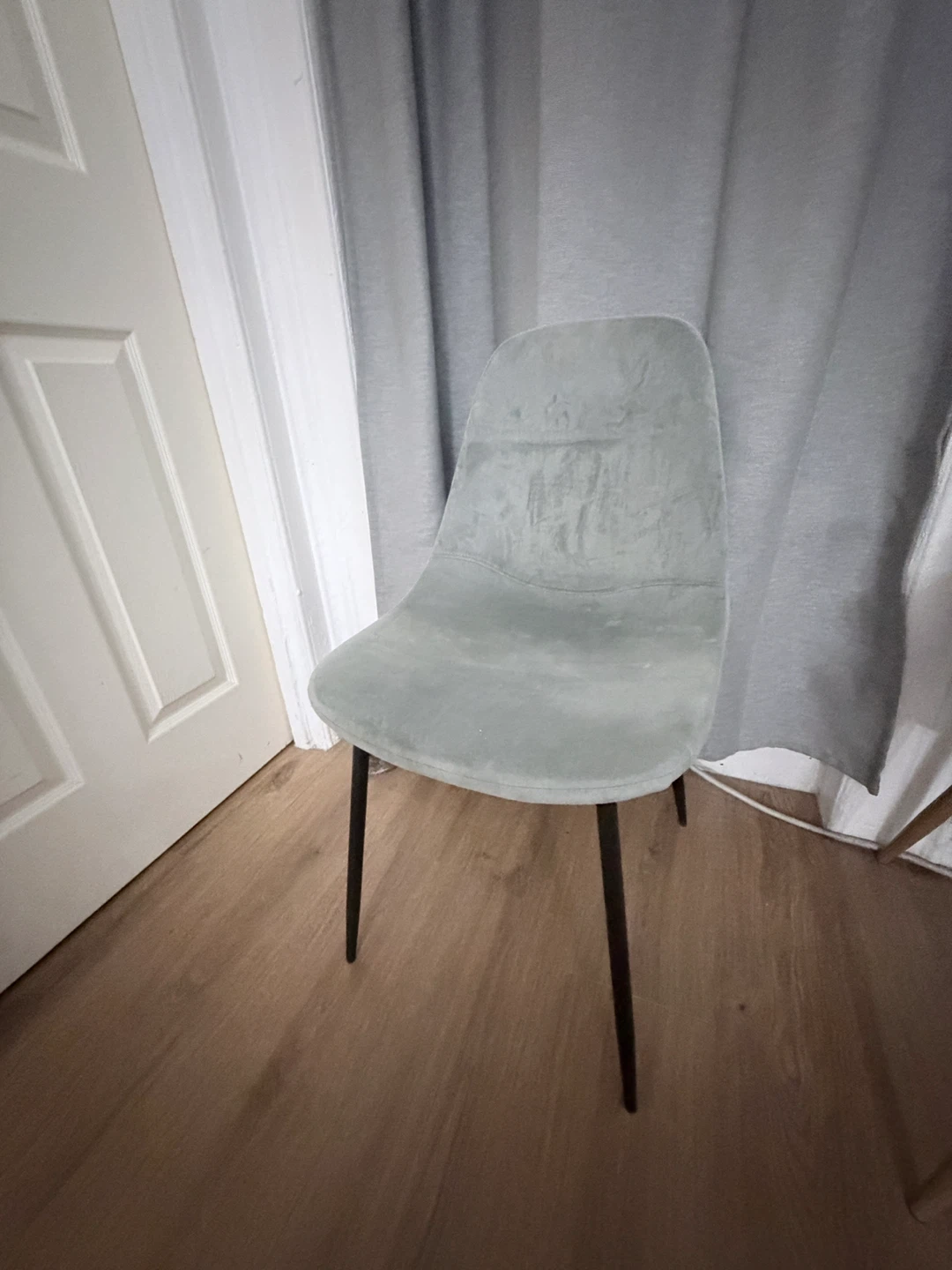 Modern Light Blue / Teal velvet Dining Accent Chair