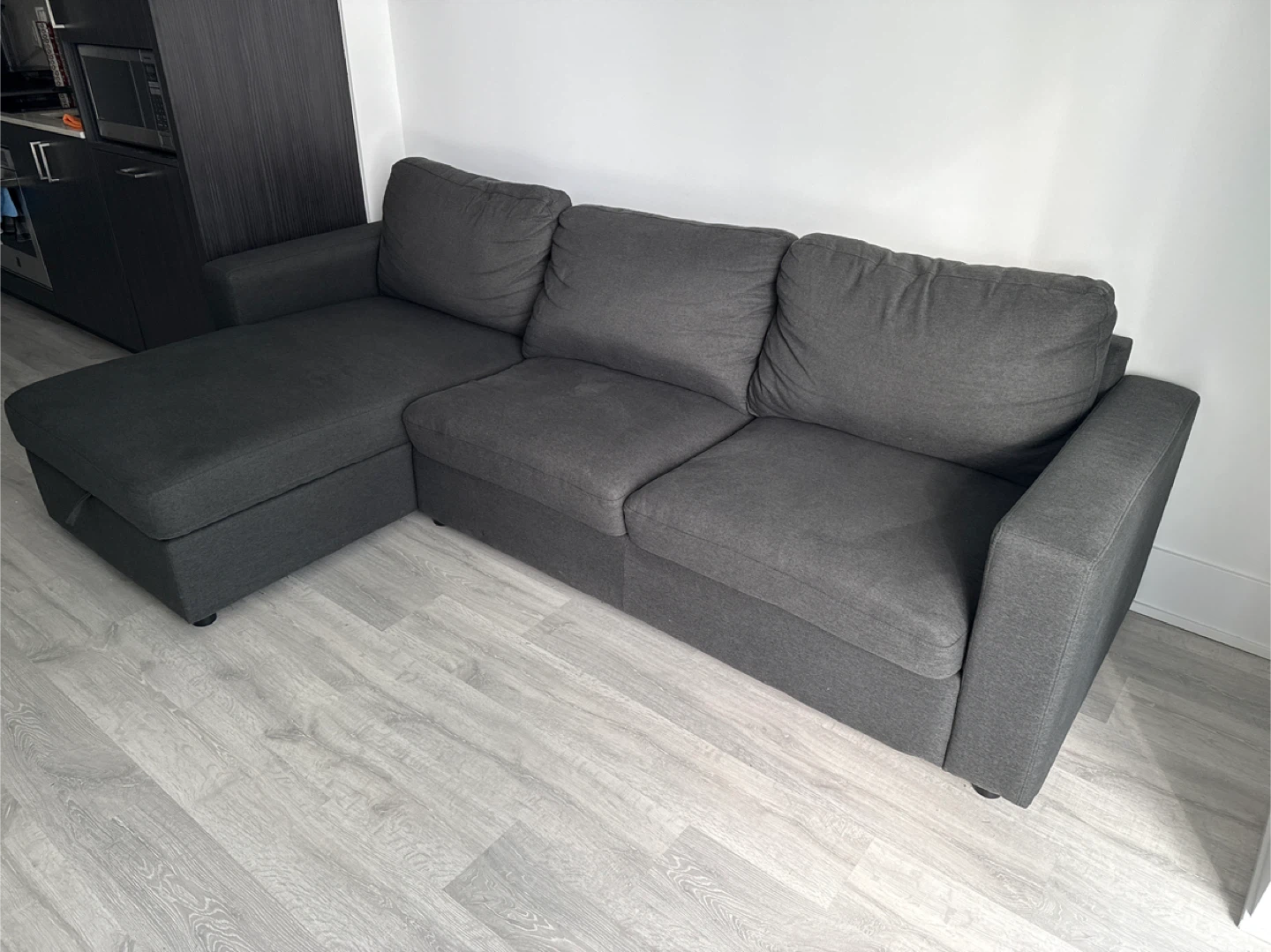 Structube Sofa bed - Left facing with storage - photo 4