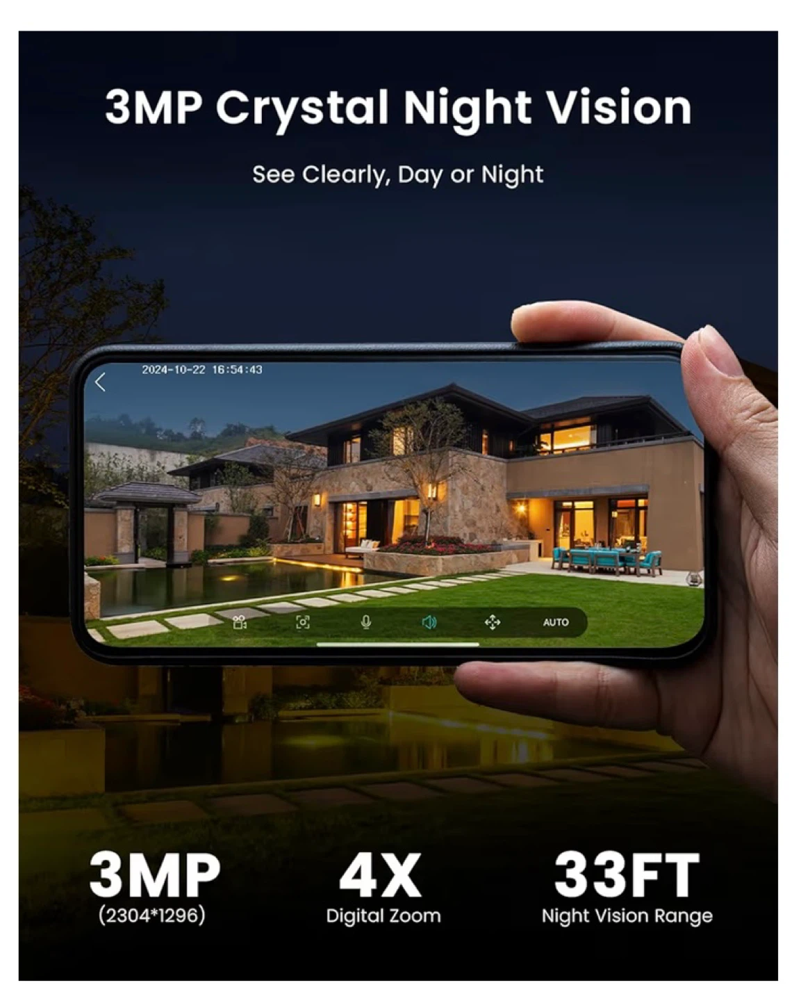 ieGeek 3MP Crystal Night Vision Security Camera - photo 5