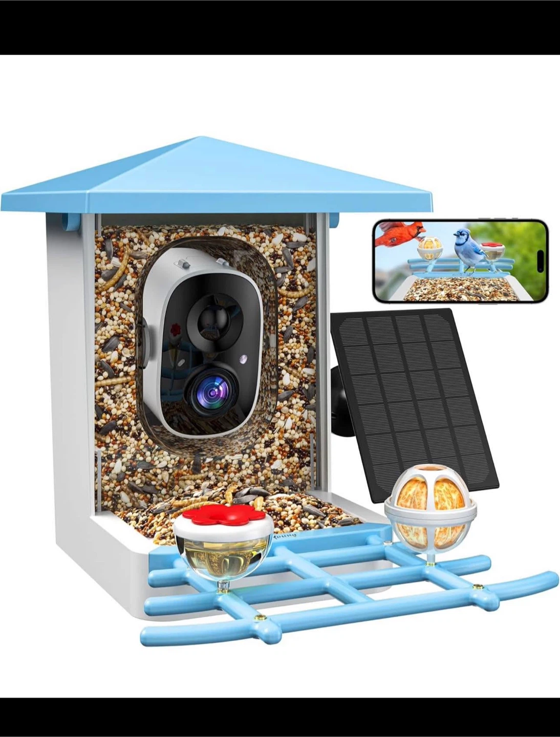 Smart Bird Feeder Camera, Full HD Optical Lens