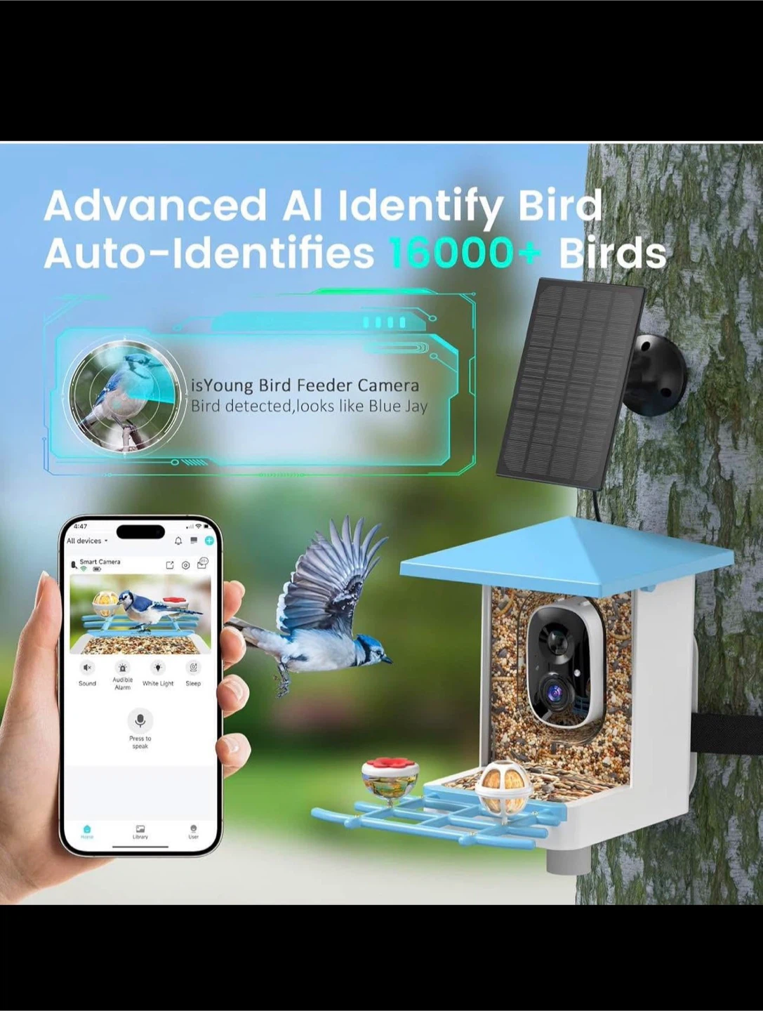 Smart Bird Feeder Camera, Full HD Optical Lens - photo 3