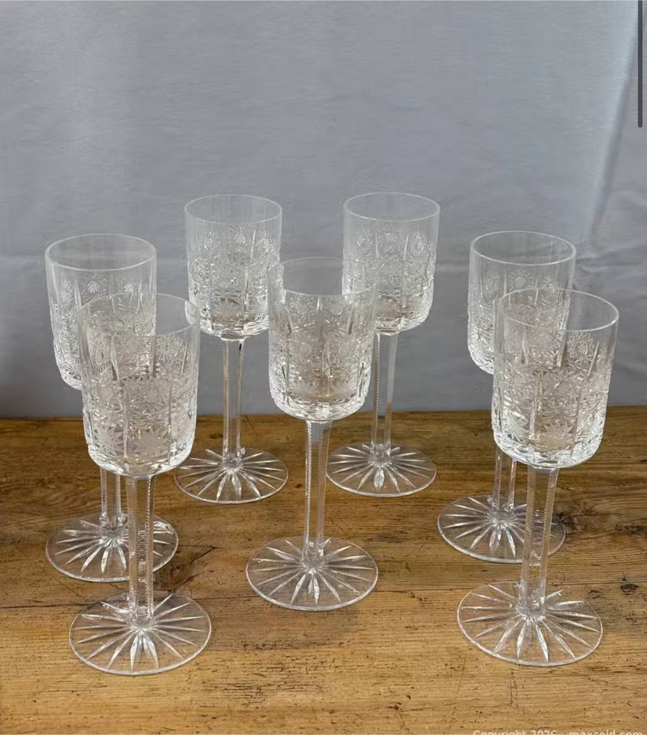 Vintage Crystal Cordial Glasses (Set of 7) - photo 3