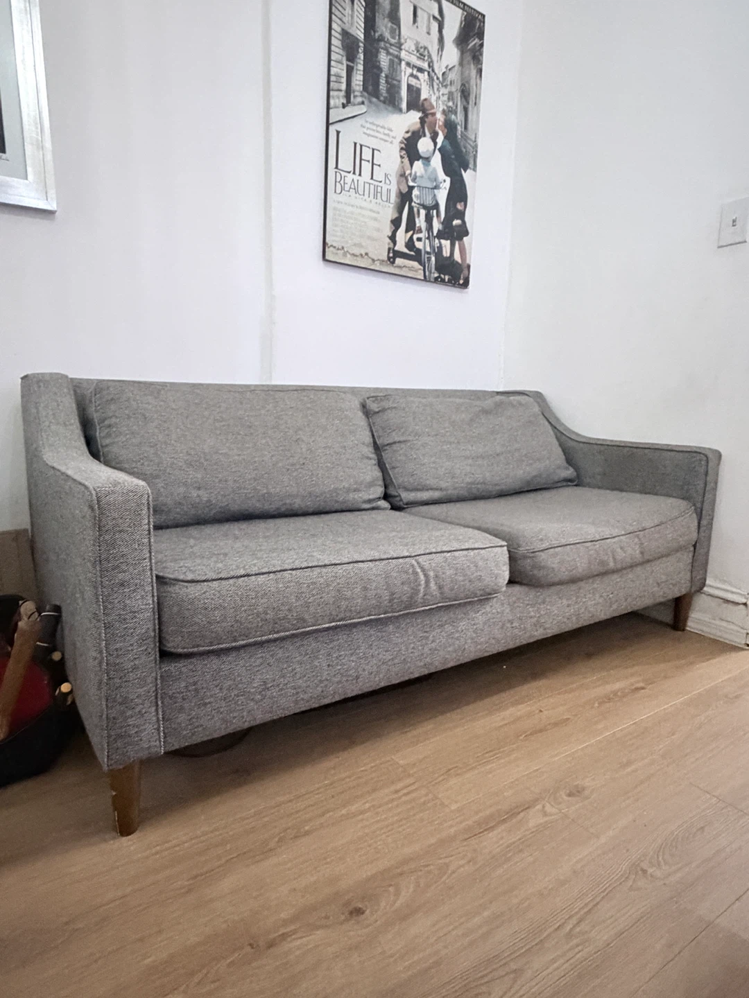 Modern & Comfy Gray Loveseat Sofa Couch 72 x 32 in