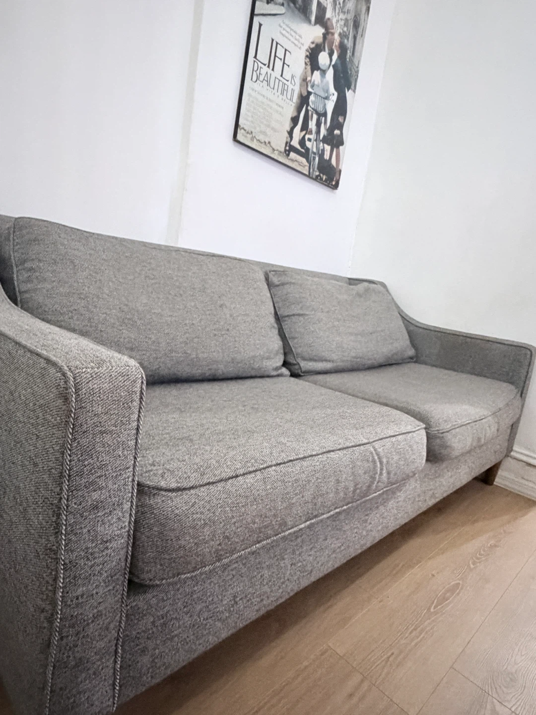 Modern & Comfy Gray Loveseat Sofa Couch 72 x 32 in - photo 2