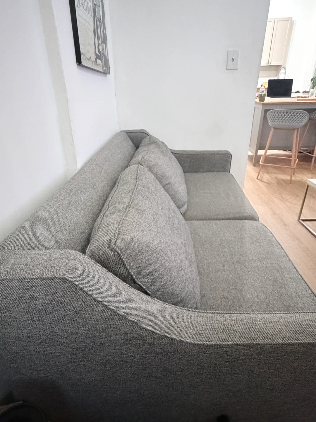 Modern & Comfy Gray Loveseat Sofa Couch 72 x 32 in - photo 3