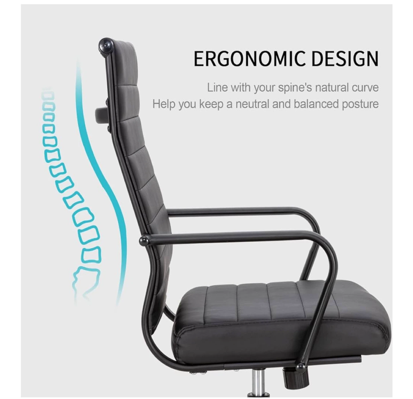 Black Office Chair - Ergonomic Design - photo 3