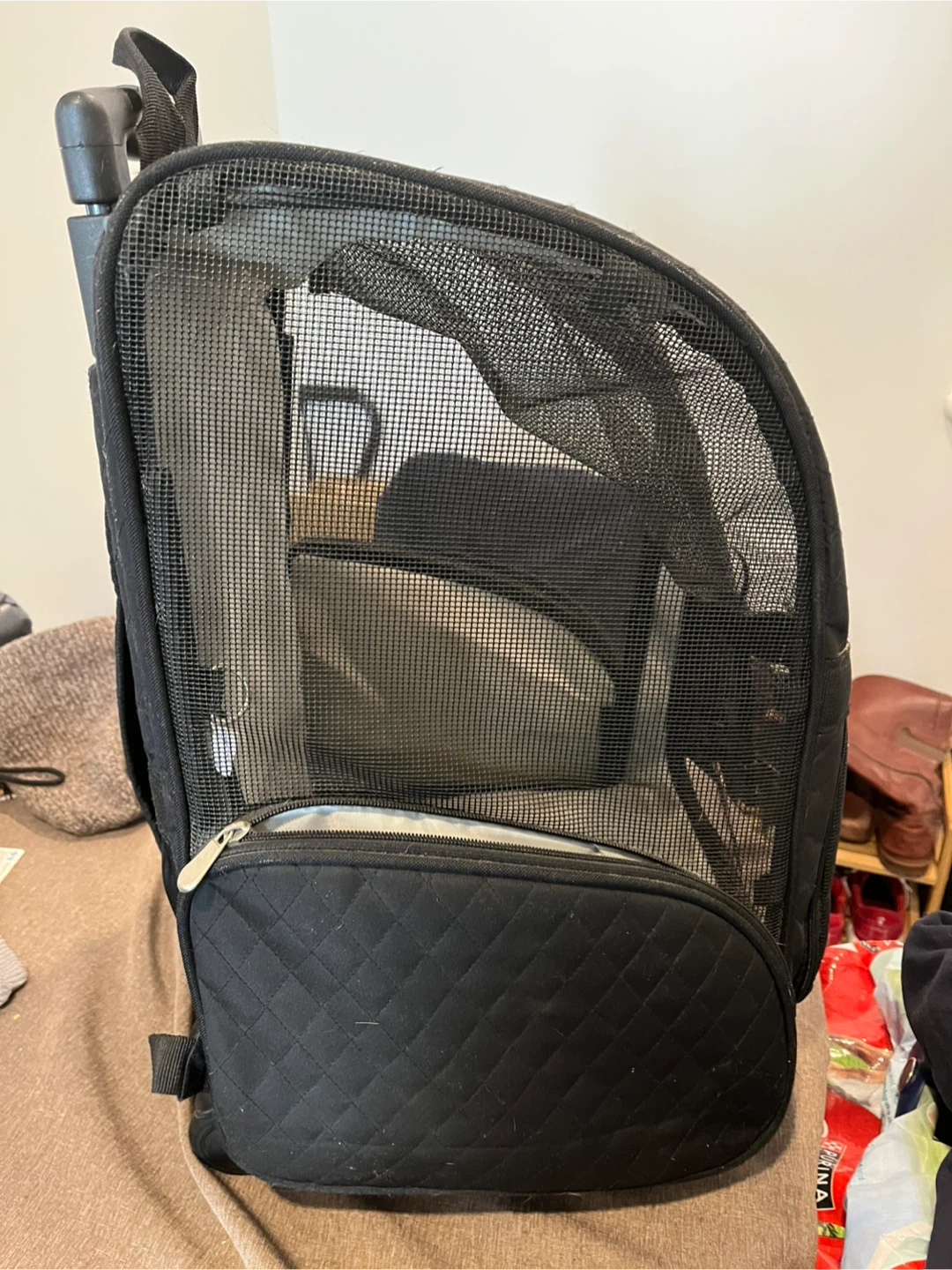Snoozer Roll Around Pet Carrier Backpack - Black
