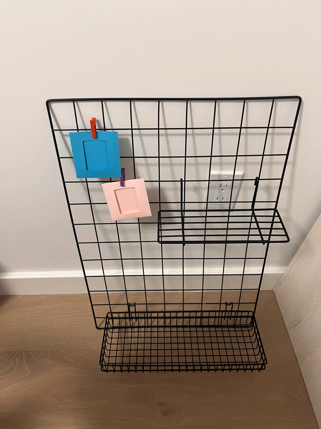 Black Wire Grid Wall Panel