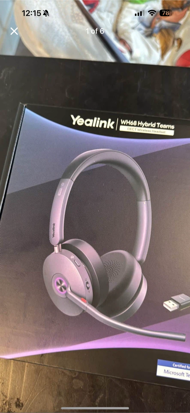 New Yealink WH68 Hybrid Teams Headset - photo 2