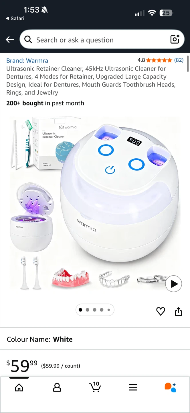 Warmra Ultrasonic Retainer Cleaner - New in Box! - photo 2