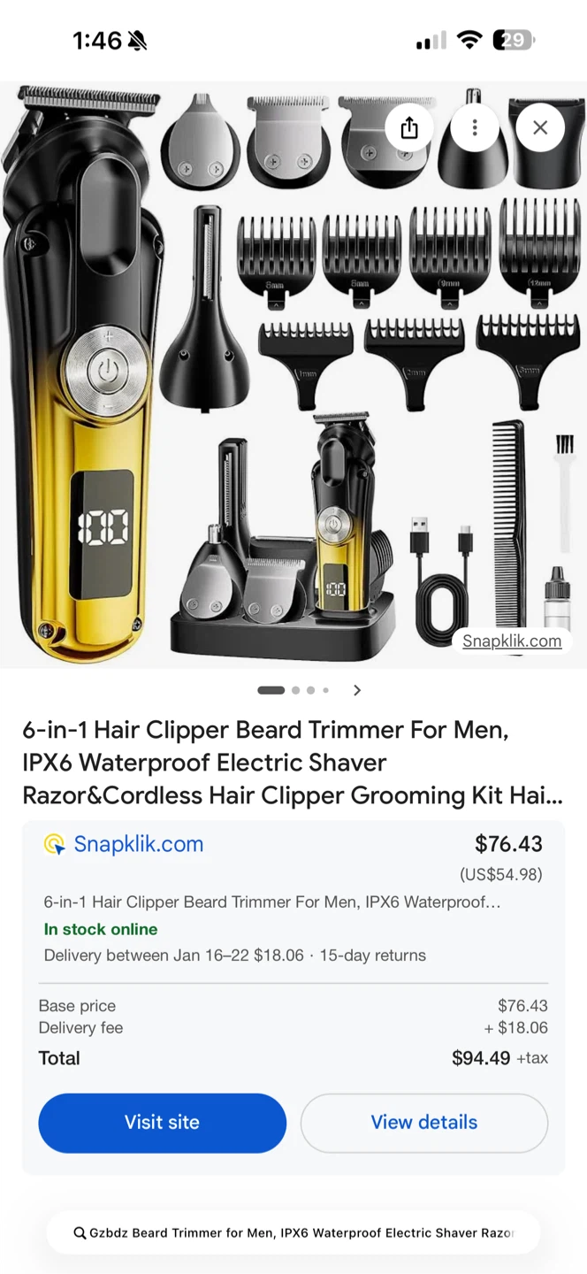 6-in-1 Hair Clipper Beard Trimmer - photo 2