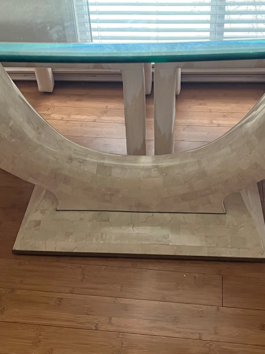 Beveled Glass Top Dining Table with 6 Chairs - photo 2