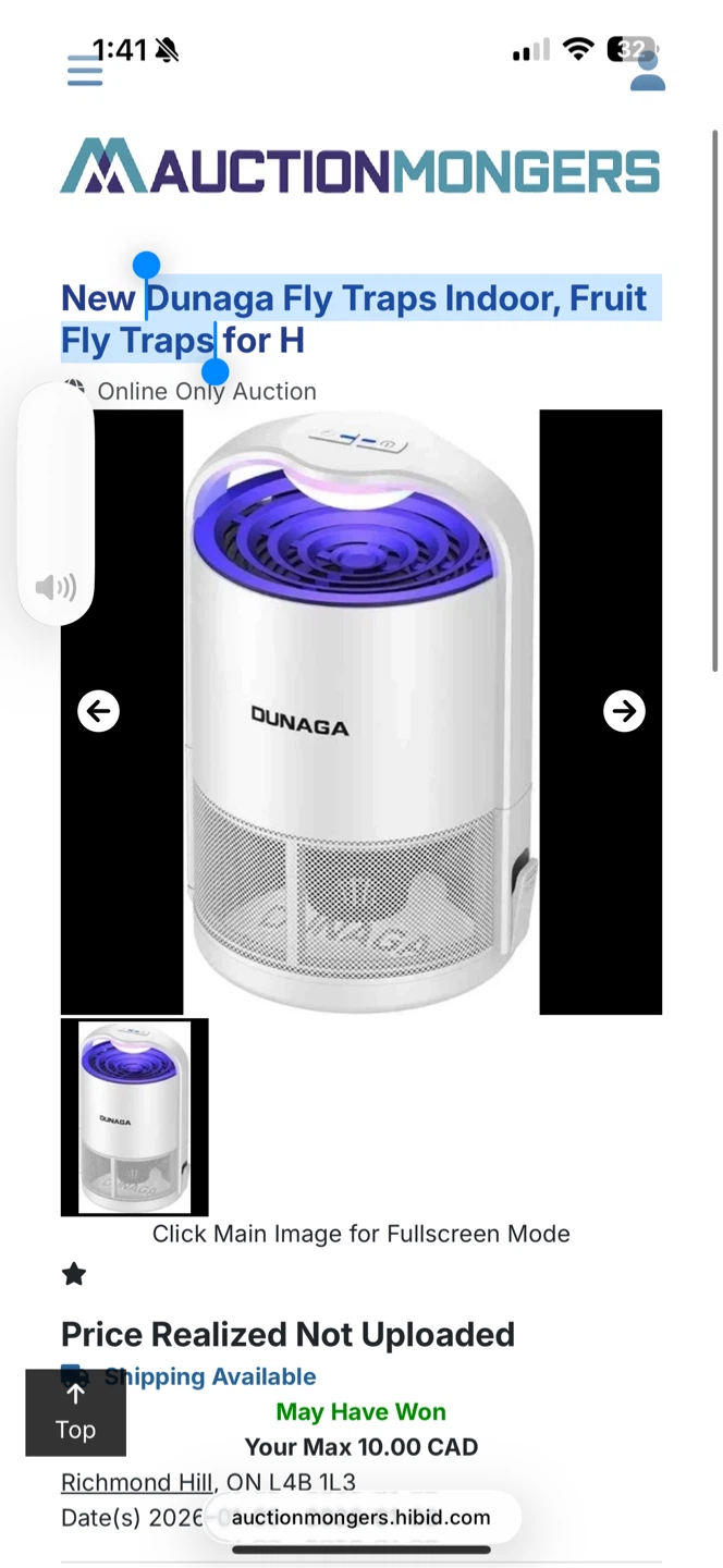 Dunaga Fly Traps - Indoor Fruit Fly Trap