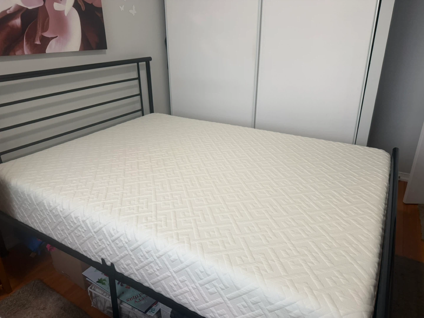 Queen Size bed frame with Mattress
