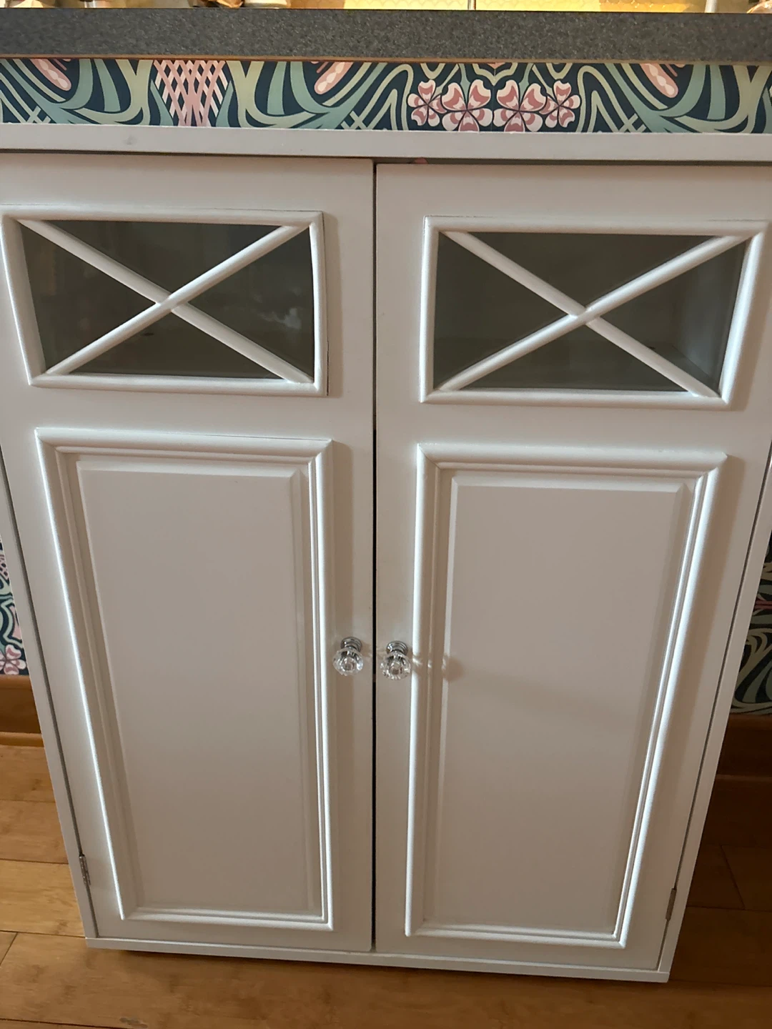 White Cabinet with Glass Doors - photo 3